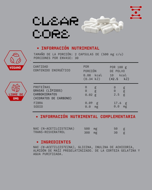 CLEAR CORE (NAC y Glicina)