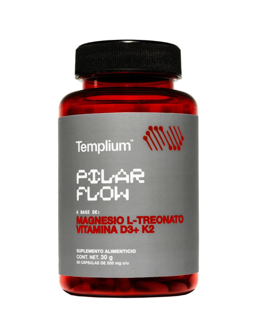 PILAR FLOW(Magnesio L-Treonato, Cúrcuma, D3, K2)