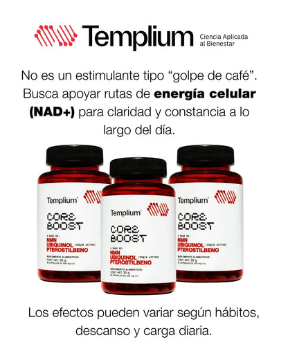 CORE BOOST (NMN, ubiquinol y pterostilbeno)