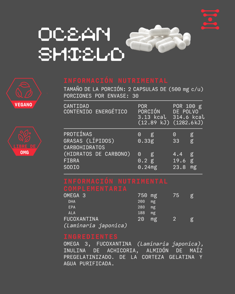 OCEAN SHIELD (Omega-3 y Fucoxantina)